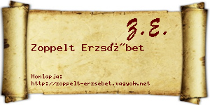 Zoppelt Erzsébet névjegykártya