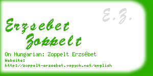 erzsebet zoppelt business card