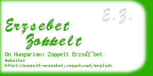 erzsebet zoppelt business card